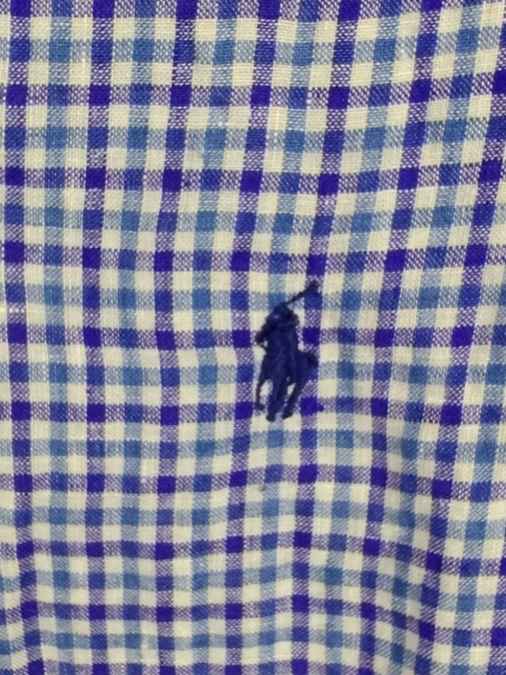 Ralph Lauren Polo Blue Gingham Plaid Button Down Short Sleeve Shirt Size L - Picture 3 of 11